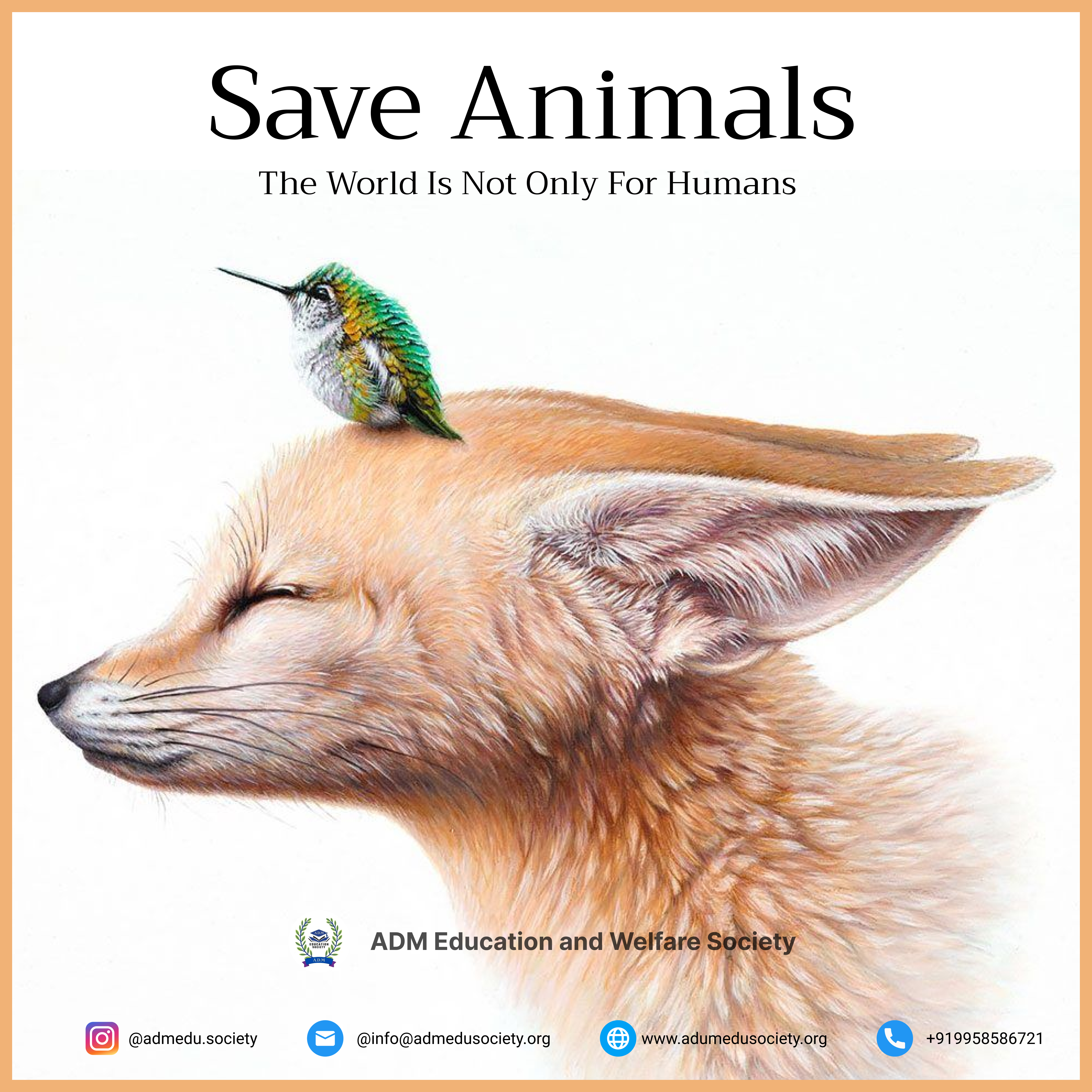 Social-media poster on animal welfare