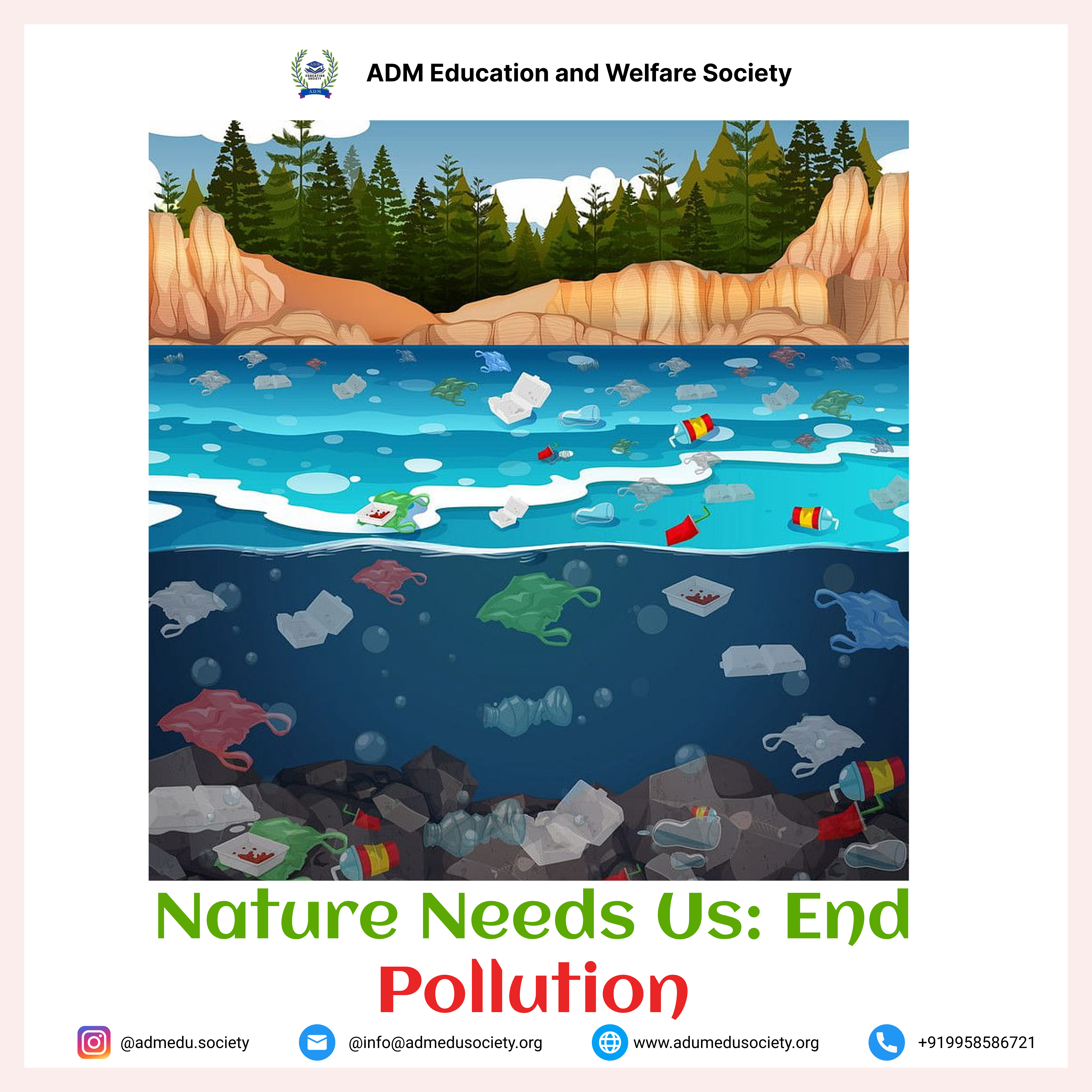 Social-media poster on pollution